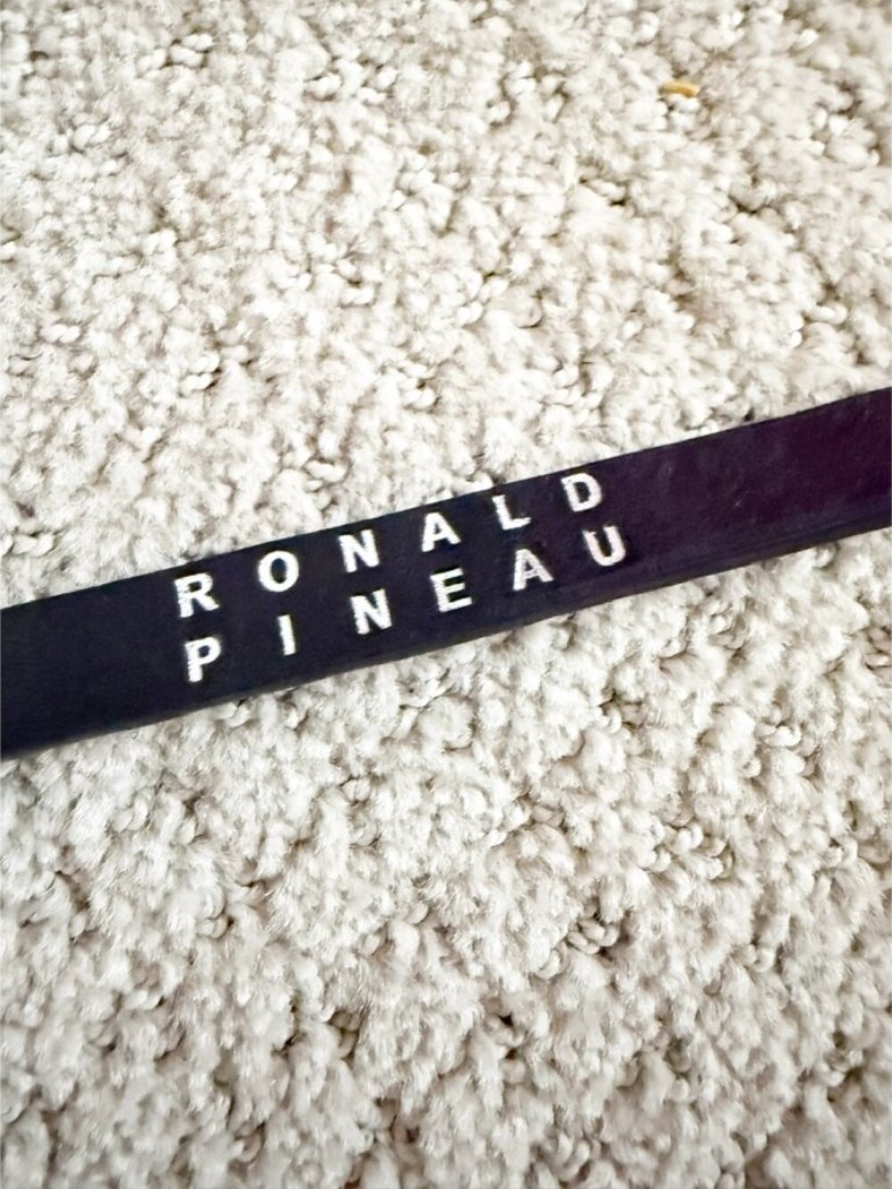 Ronald Pineau Skinny Green Brass Studded .75" Leather Belt M - Picture 3 of 5